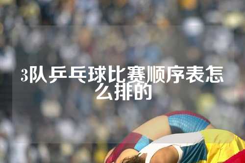 3队乒乓球比赛顺序表怎么排的