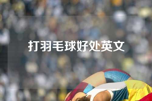 打羽毛球好处英文