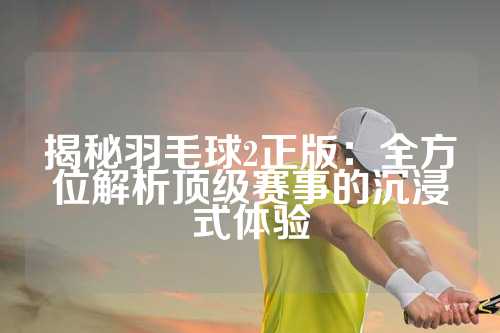 揭秘羽毛球2正版：全方位解析顶级赛事的沉浸式体验