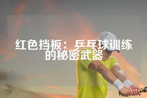 红色挡板：乒乓球训练的秘密武器