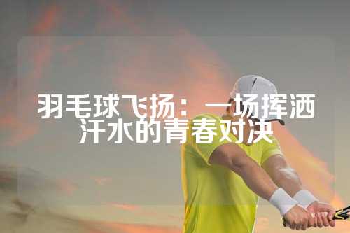 羽毛球飞扬：一场挥洒汗水的青春对决